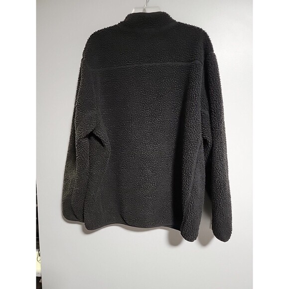 Eddie Bauer Chilali Faux Shearling Sherpa Jacket Mens Size XLG Carbon Gray Blue - Picture 4 of 8